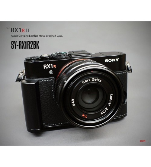 Leather Metal Grip Half Case SY-RX1R2BK for Sony 